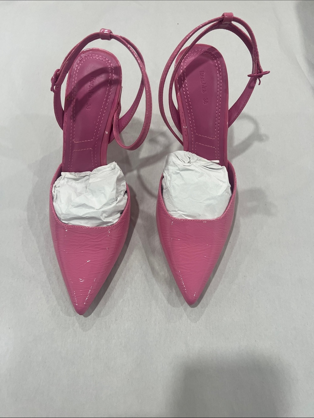 Bershka Hot Pink Pointed Slingback Pumps